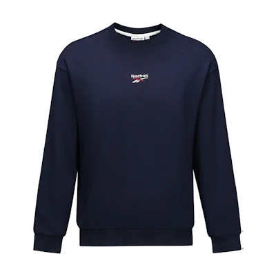 Reebok Retro Comfort Pullover Sweatshirt Unisex in Navy Blue 24FRM305UGN2