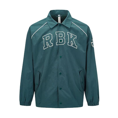 Reebok Retro Letter Embroidered Sports Outdoor Woven Jacket Unisex - Gem Green 24SRC107UGL7
