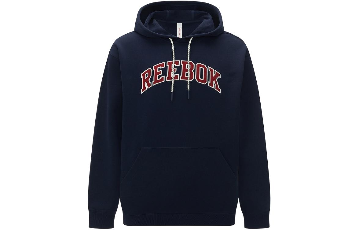 Reebok Retro Letter Hoodie Pullover Navy Unisex 24SRC307UGN2
