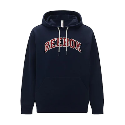 Reebok Retro Letter Hoodie Pullover Navy Unisex 24SRC307UGN2