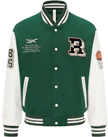 Reebok Retro Letter Padded Jacket Unisex Deep Green Casual Warm Coat 23FRC251UGL1 Reebok Retro Letter Padded Jacket Unisex Deep Green Casual Warm Coat 23FRC251UGL1
