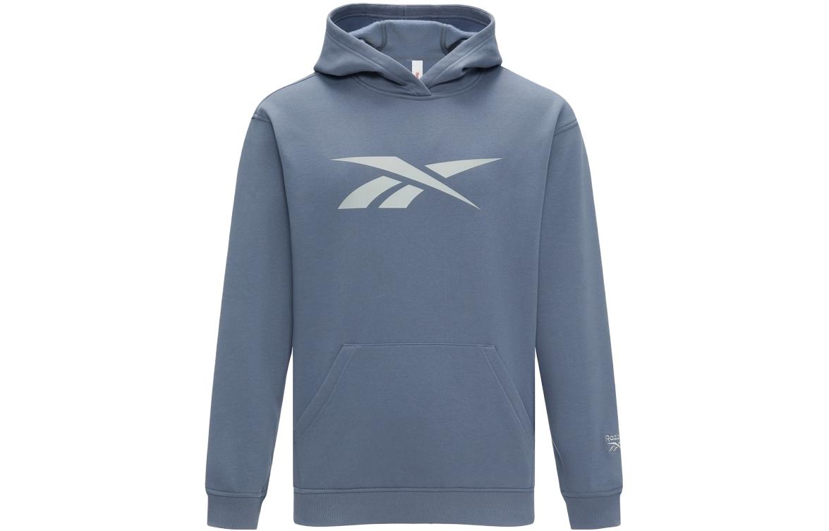 Reebok Retro Logo Hoodie Pullover Unisex Blue 23RMF305UGB7