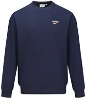 Reebok Retro Logo Print Classic Pullover Sweatshirt Navy Unisex Casual Style 24FRE301UGN2 Reebok Retro Logo Print Classic Pullover Sweatshirt Navy Unisex Casual Style 24FRE301UGN2