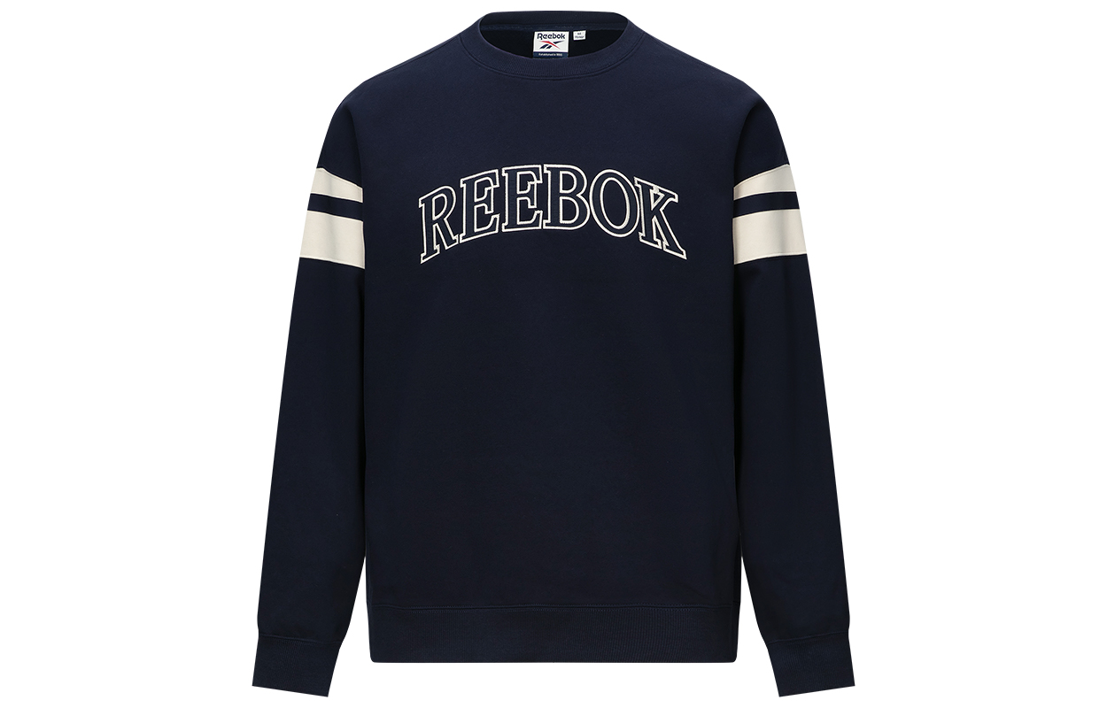 Reebok Retro Pullover Sweatshirt Navy Unisex Casual Comfort Sportswear 24FRC301UGN2