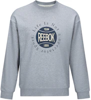 Reebok Retro Unisex Soft Comfort Crewneck Pullover Sweatshirt Light Grey 24FRM313UGG3 Reebok Retro Unisex Soft Comfort Crewneck Pullover Sweatshirt Light Grey 24FRM313UGG3