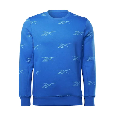 Reebok RI AOP Crew Neck Pullover Sweatshirt Blue Edition IB8449