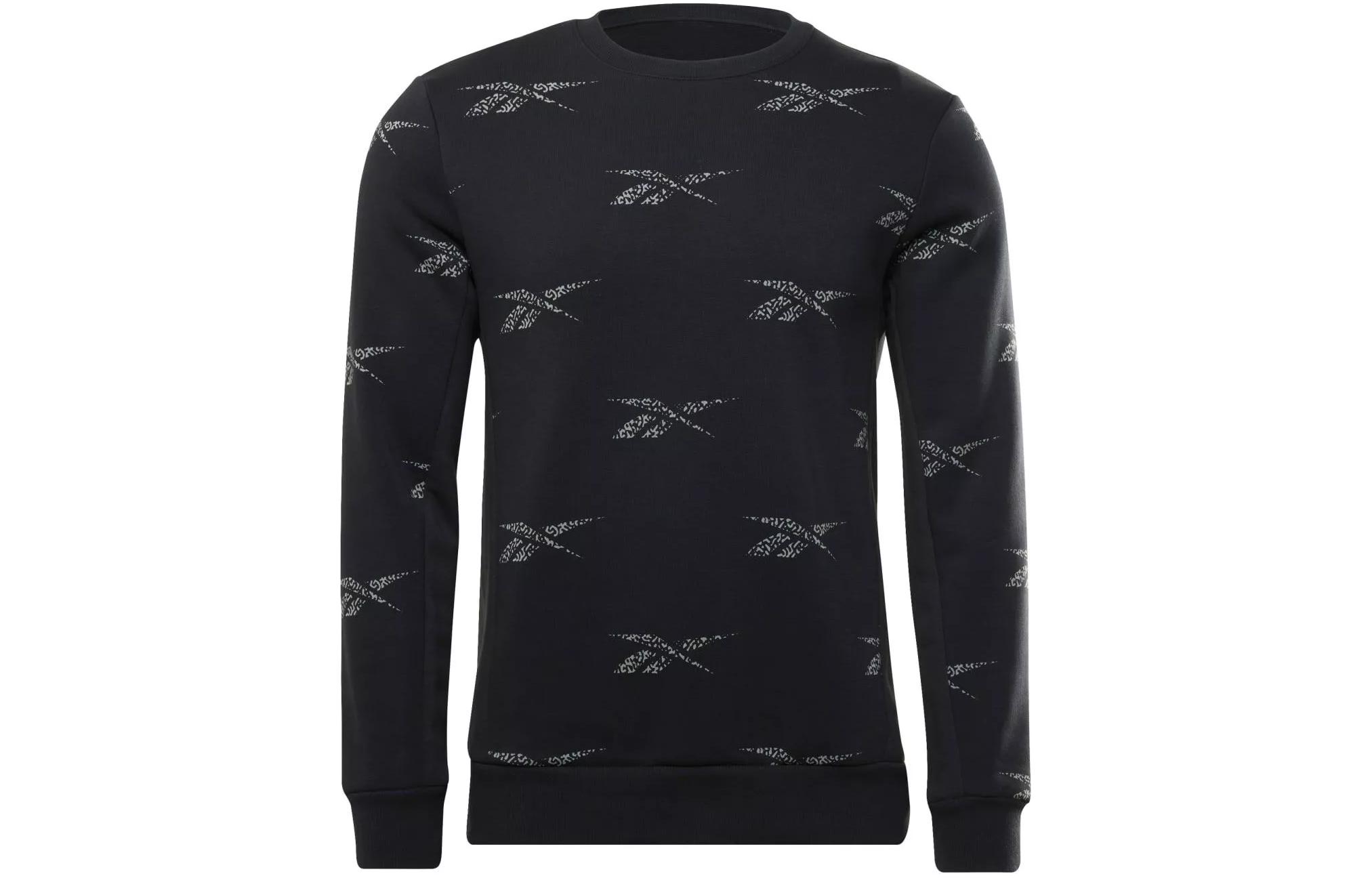 Reebok RI AOP Crew Pullover Sweatshirt Black HM9322