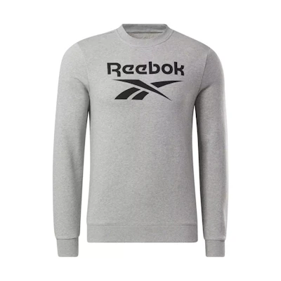Reebok RI FT BL Crew Neck Letter Print Casual Sweatshirt Grey H54480