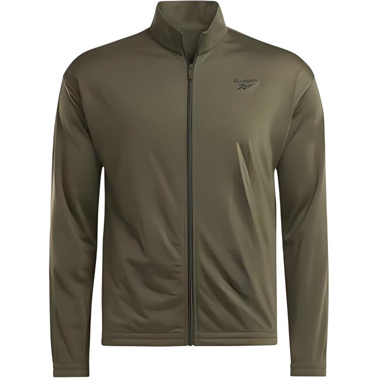 Reebok RI Vector Logo Embroidered Outdoor Sports Zip Jacket Men’s Army Green RE1759EU33933