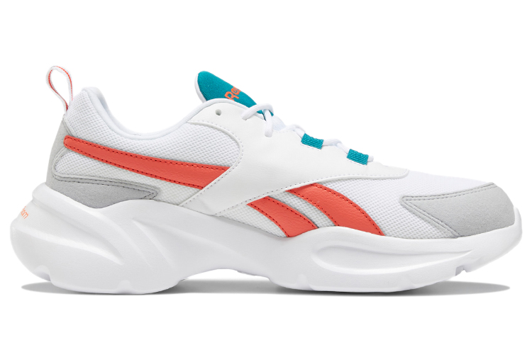 Order Reebok Royal EC Ride 4 Slijtvaste Antislip Lage Sneakers Unisex Wit Oranje EF7746