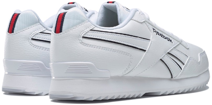 Reebok Royal Glide 復古 低幫 跑步鞋 男款 白藍 Shop Reebok Royal Glide 復古 低幫 跑步鞋 男款 白藍