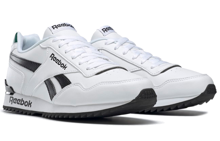 Reebok Royal Glide Running Shoes White/Black/Green 圖 3