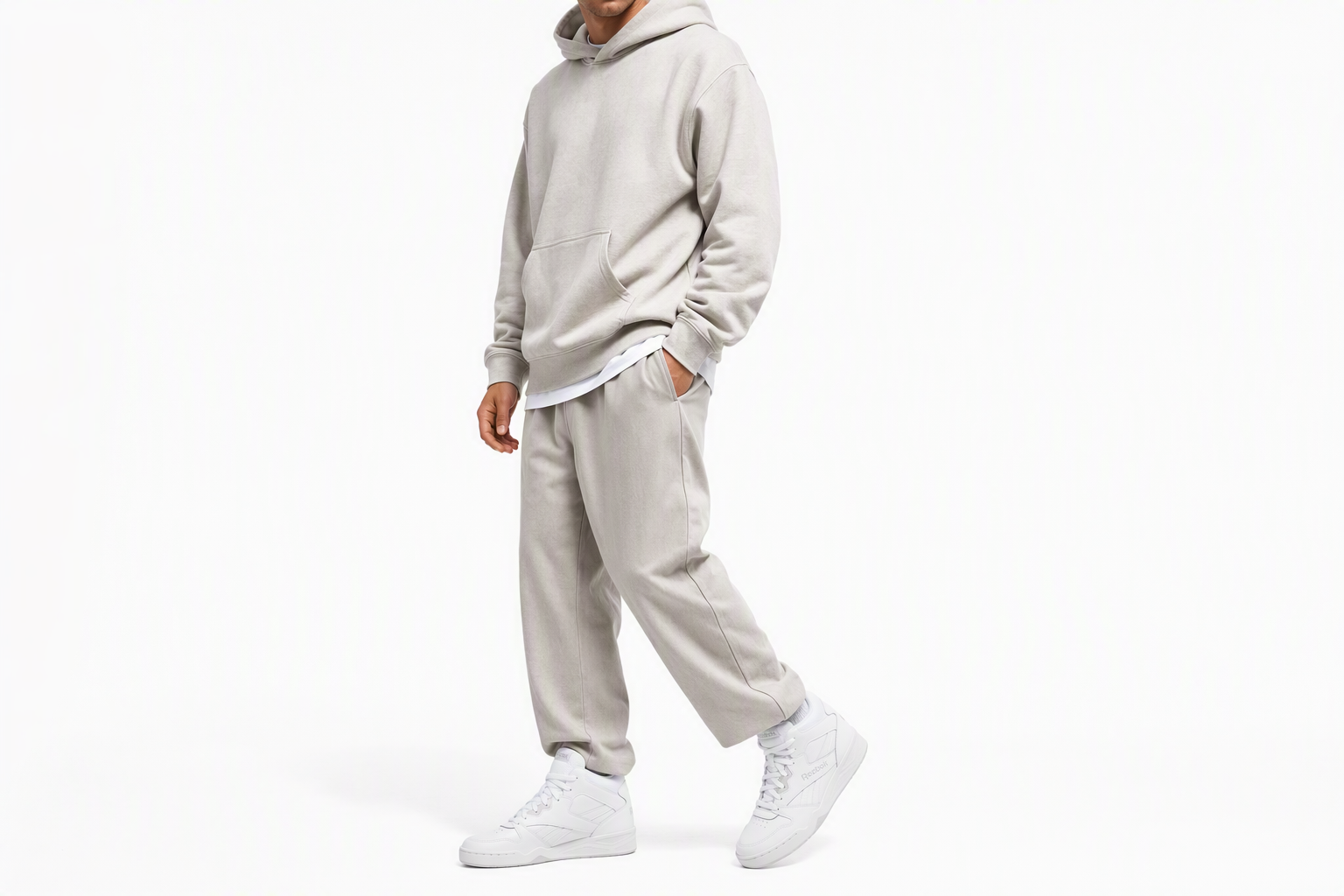 Order 锐步皇家高帮鞋 '白色浅灰色' CN4107