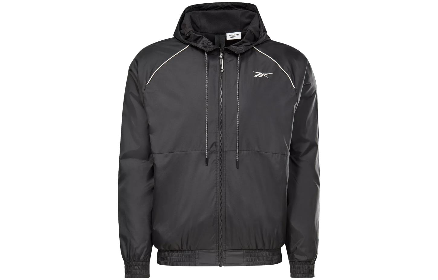 Reebok Slim-Fit Zip Hoodie Jacket Black Long-Sleeve 100057630