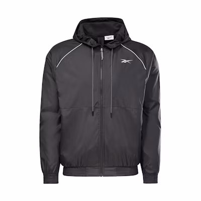 Reebok Slim-Fit Zip Hoodie Jacket Black Long-Sleeve 100057630