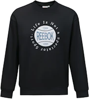 Reebok Soft Comfort Crewneck Pullover Sweatshirt Unisex Black Long Sleeve 24FRM313UGH0 Reebok Soft Comfort Crewneck Pullover Sweatshirt Unisex Black Long Sleeve 24FRM313UGH0