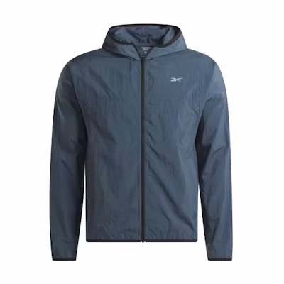 Reebok Solid Color Hoodie Zip-Up Jacket - Blue 100070807
