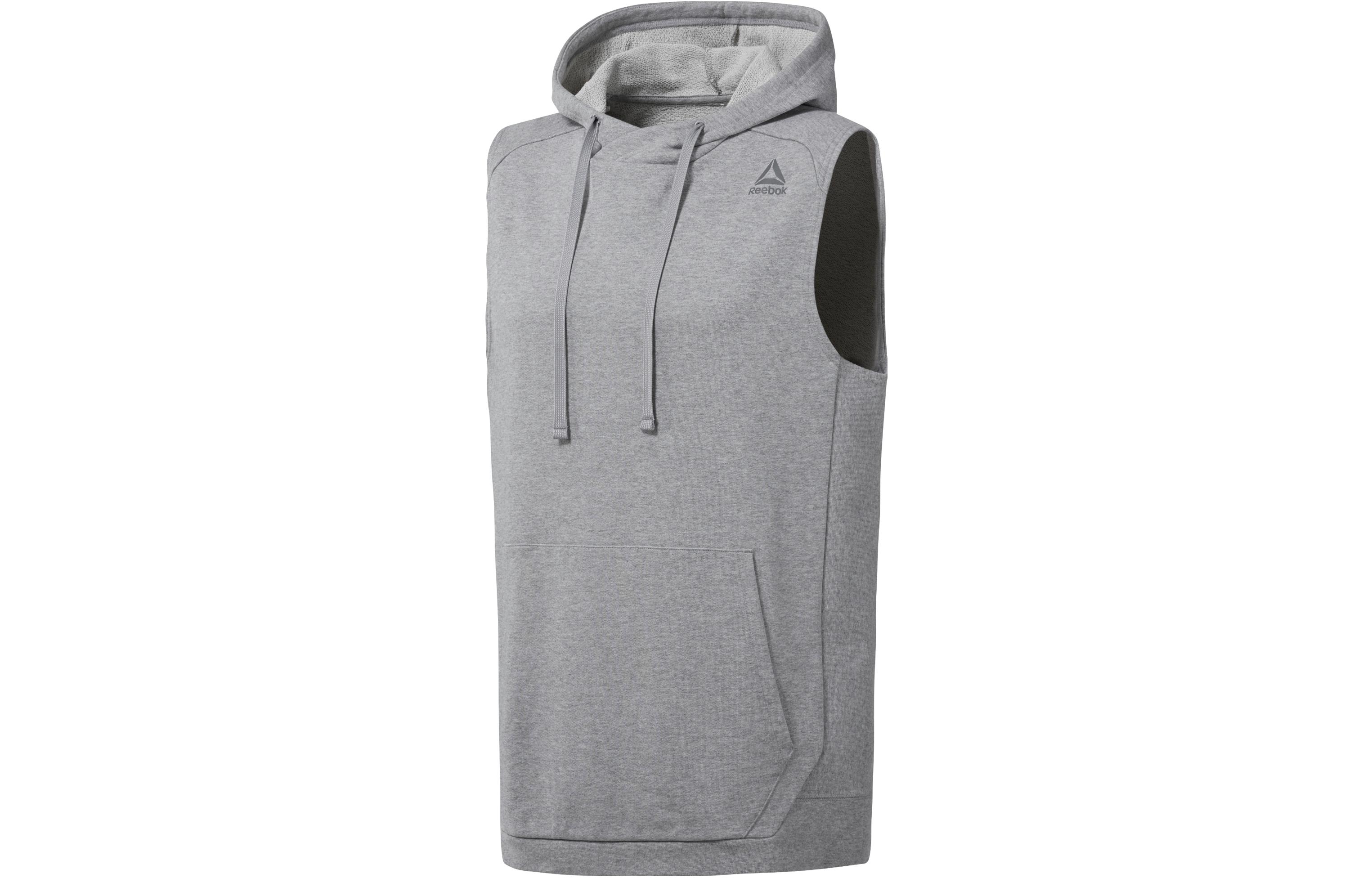 Reebok Solid Color Sleeveless Hoodie Pullover - Gray D96029