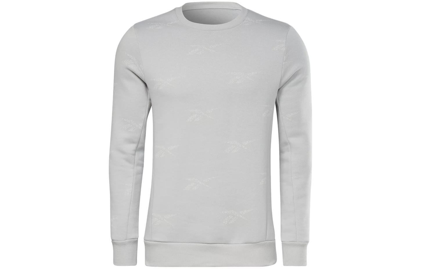 Reebok Solid Crewneck Pullover Sweatshirt Grey 100061611