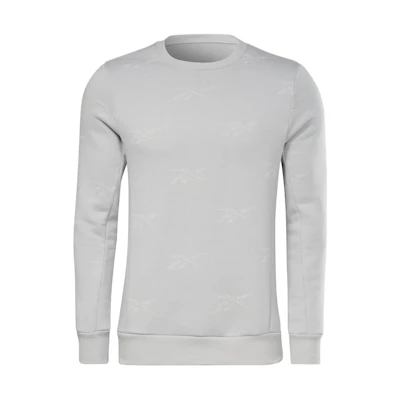 Reebok Solid Crewneck Pullover Sweatshirt Grey 100061611