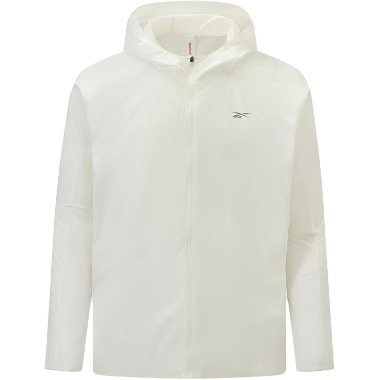 Reebok Solid Lightweight Woven Hooded Jacket Off-White 24SRM101MGW1