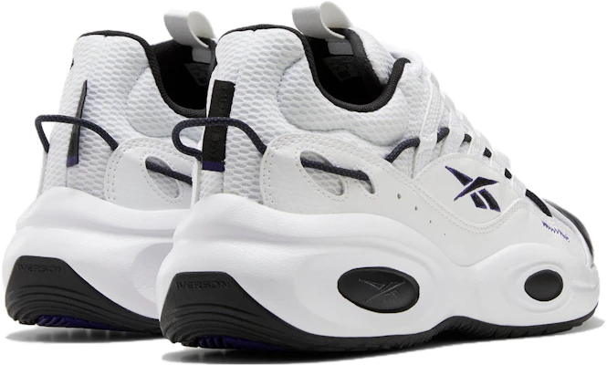 Reebok Solution Mid 耐磨防滑透氣 低幫 復古籃球鞋 男女同款 白黑 Shop Reebok Solution Mid 耐磨防滑透氣 低幫 復古籃球鞋 男女同款 白黑