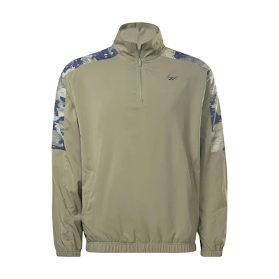 Reebok Speedwick Camo 1/4 Zip Pullover Jacket Green 19728820