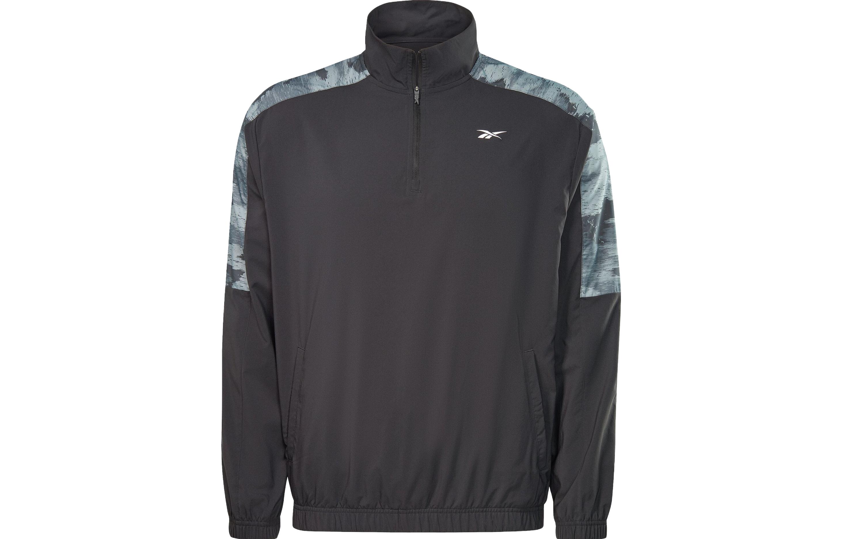 Reebok Speedwick Camo 1/4 Zip Pullover Jacket in Night Black 19727269