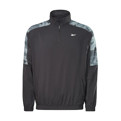 Reebok Speedwick Camo 1/4 Zip Pullover Jacket in Night Black 19727269
