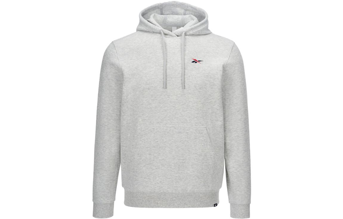 Reebok SS23 Unisex Solid Color Knit Hoodie Light Heather Gray 223RMS301UGG3