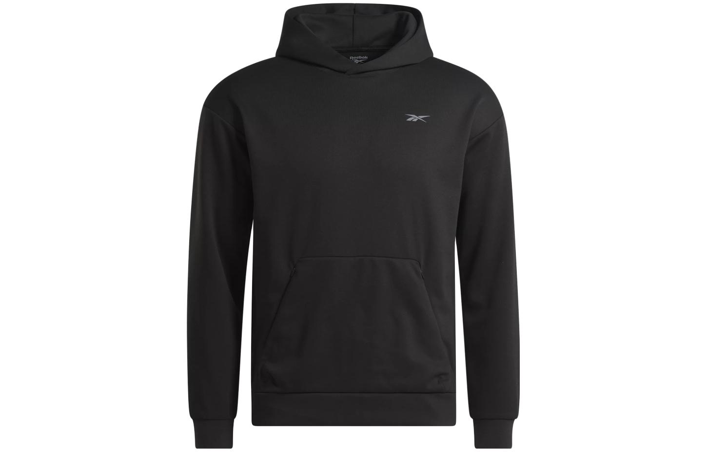 Reebok Strength Logo Black Pullover Hoodie with Print Design 100070728