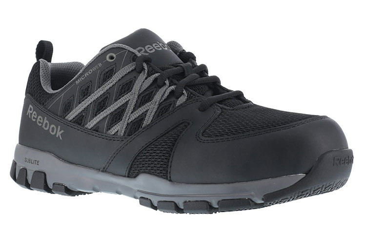 Lookbook Reebok Sublite 工作鋼頭 水泥灰色 防滑跑鞋