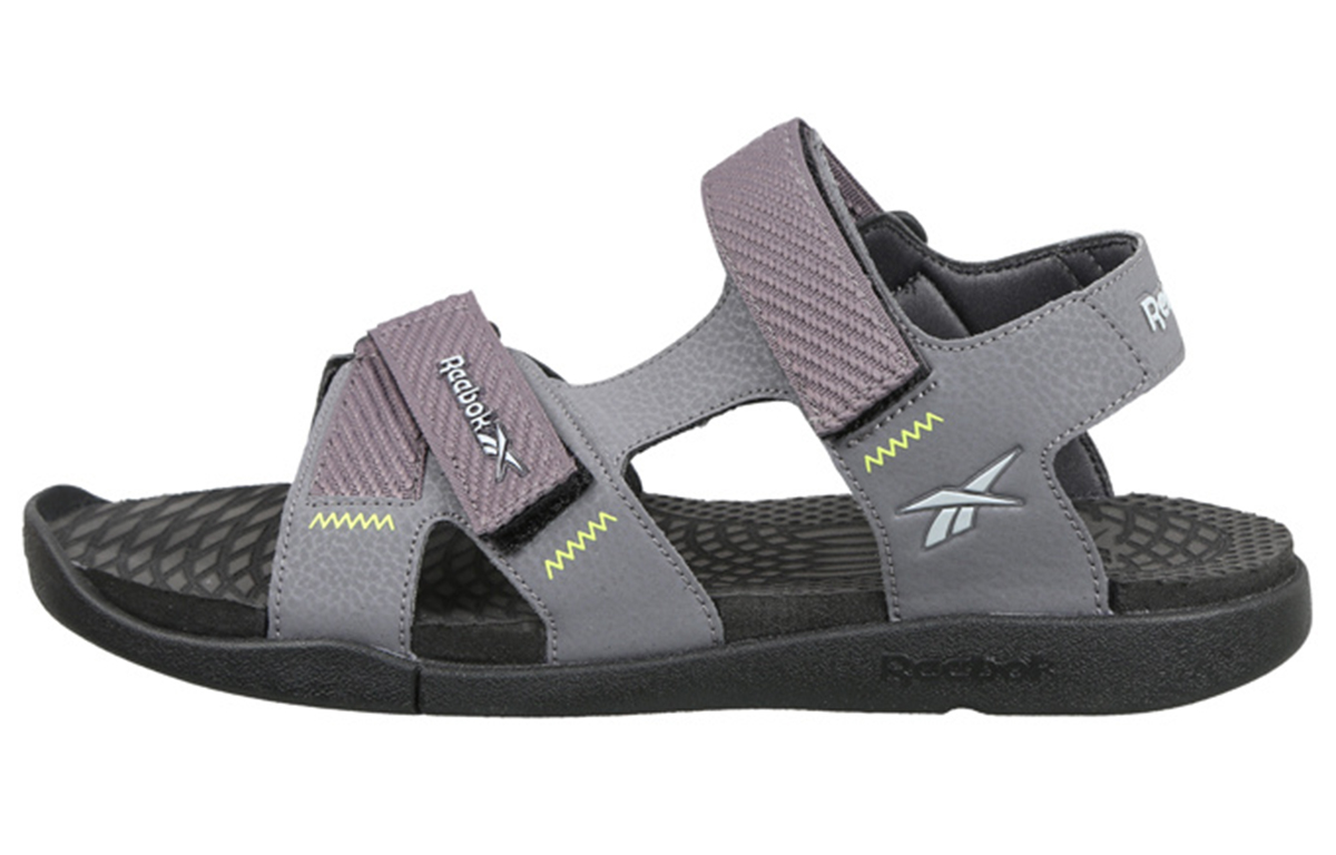 Buy Reebok Swim Hodor Sandalen Grau Schwarz Klettverschluss Offene Spitze Flach. EX3992