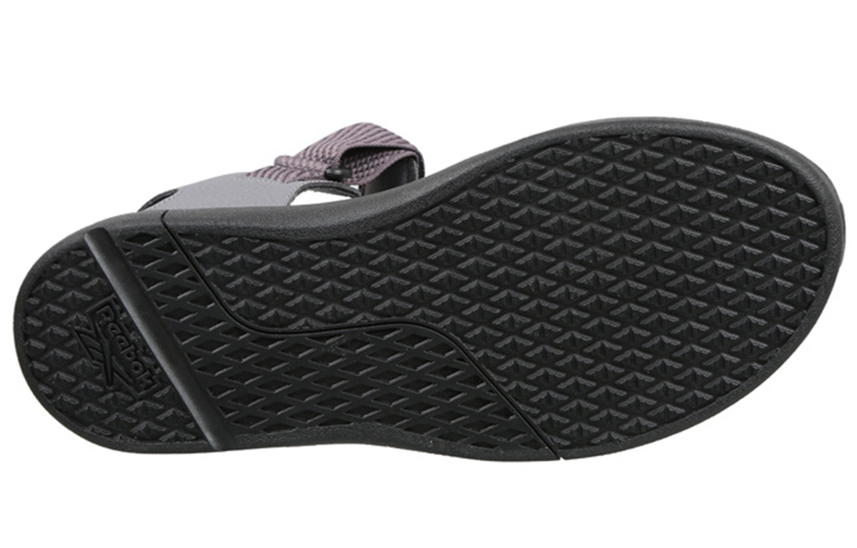 Details for Reebok Swim Hodor Sandalen Grau Schwarz Klettverschluss Offene Spitze Flach. EX3992