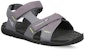 Sandal Sukan Tumit Rata Reebok 'Hodor Velcro' Kelabu Hitam Terbuka Depan. EX3992