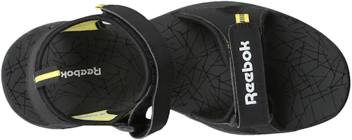 Shop Reebok Swim Aztrix Lp 魔術貼 輕便舒適露趾平跟運動涼鞋 黑黃