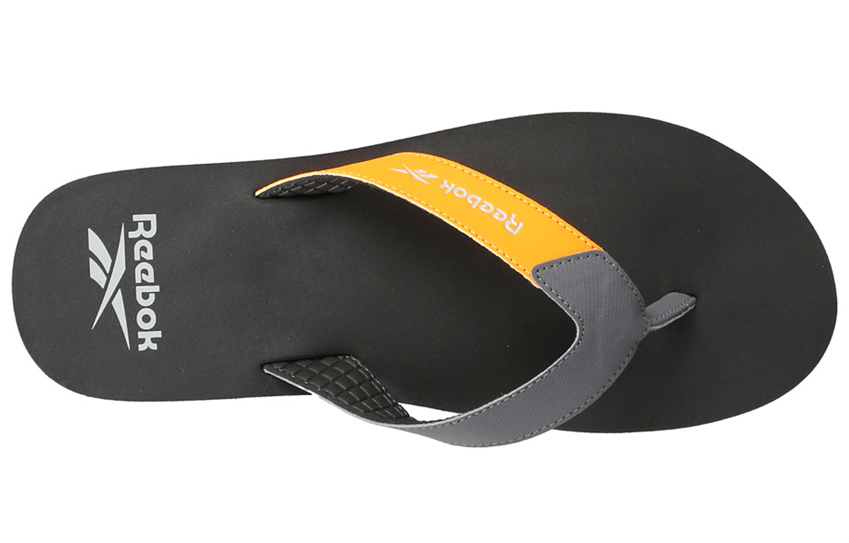 Shop Sandal Reebok Swim Core Flip 'Hitam Abu-Abu Oranye' EW4182