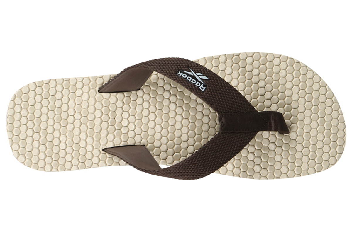 Shop Reebok Swim Heza Flip Brown Slippers FV9090