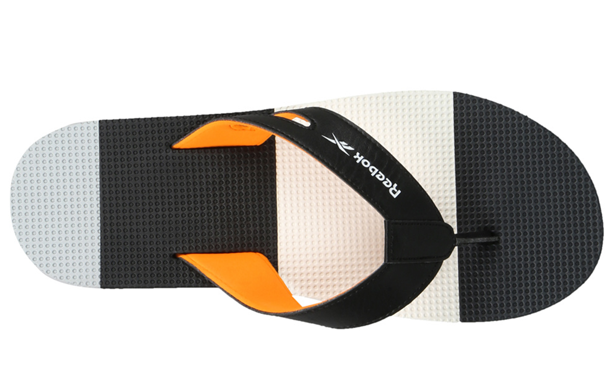 Shop Reebok Swim Jk Flip Slides 'Black Orange White' EW4202