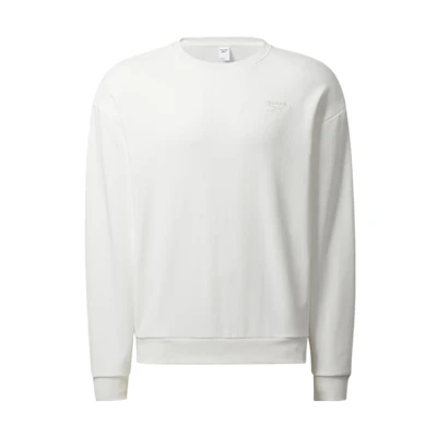 Reebok SWT Colorblock Ribbed Crewneck Loose Fit Sweatshirt Pink White Unisex HN1544