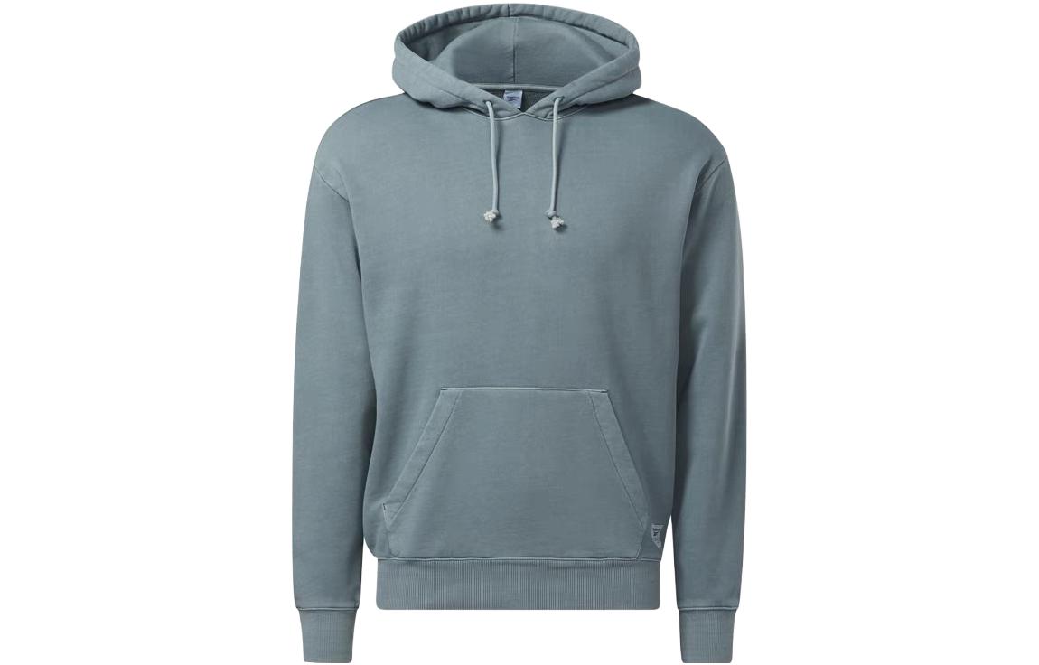 Reebok Thick Hooded Sweatshirt Solid Color - Midnight Gray Casual Wear GS9161