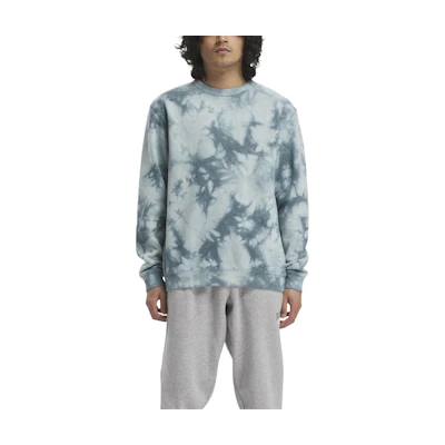 Reebok Tie-Dye Marble Pattern Unisex Crewneck Long Sleeve Sweatshirt Blue 20137711