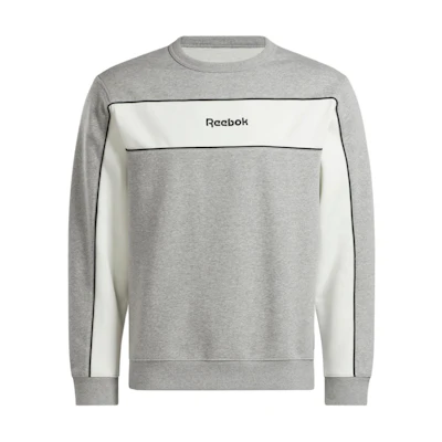 Reebok Tradition CL Team Crew Colorblock Letter Print Grey Sweatshirt 115306-100205661