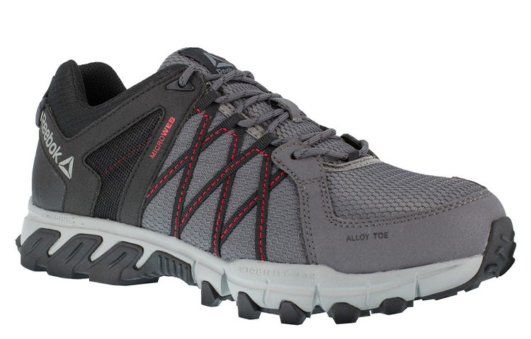 Shop Reebok 合金鞋頭越野抓地 灰黑 跑步鞋