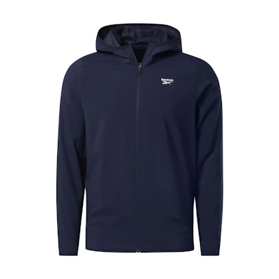 Reebok Training Essentials Navy Woven Hooded Jacket FU3098