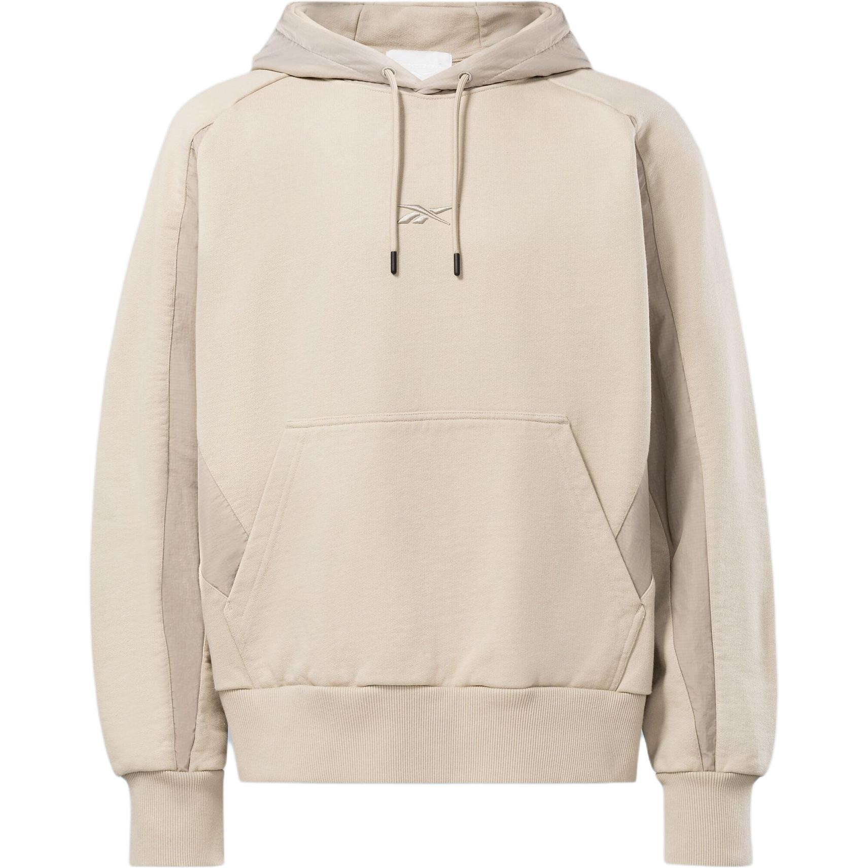 Reebok Unisex Beige Soft Comfort Hoodie Pullover Long Sleeve Sweater 20527858