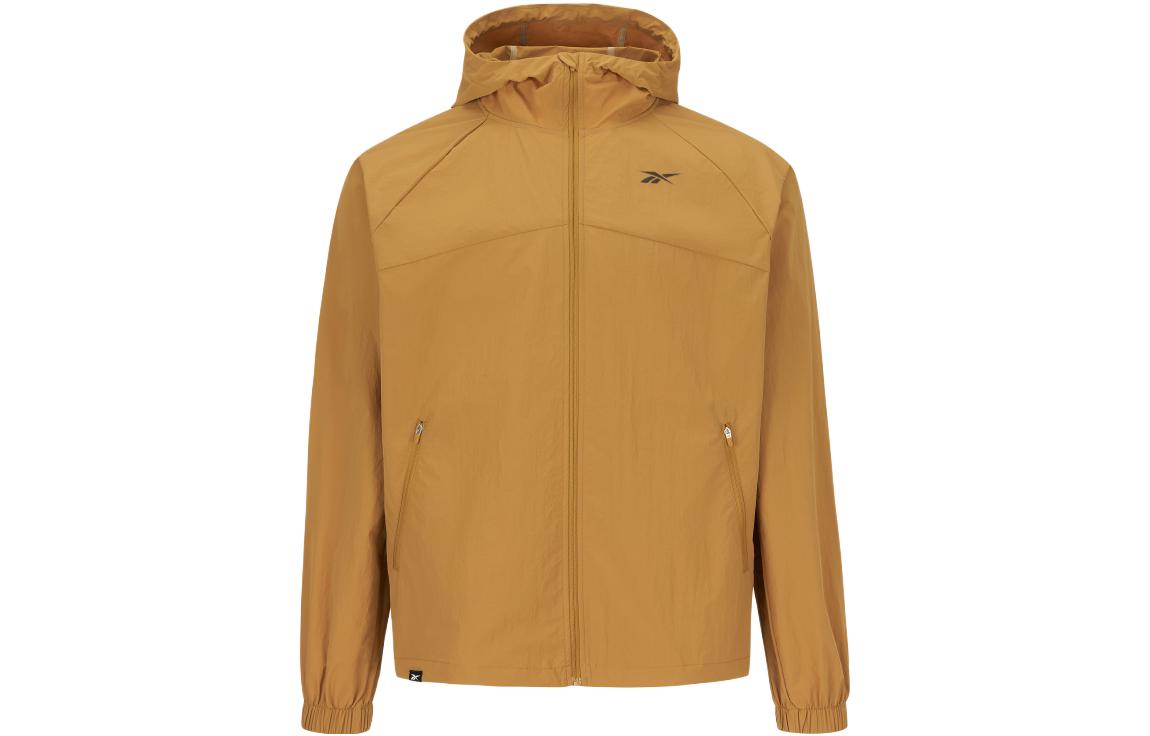 Reebok Unisex Brown Full-Zip Hooded Jacket 23RMS109UGBR