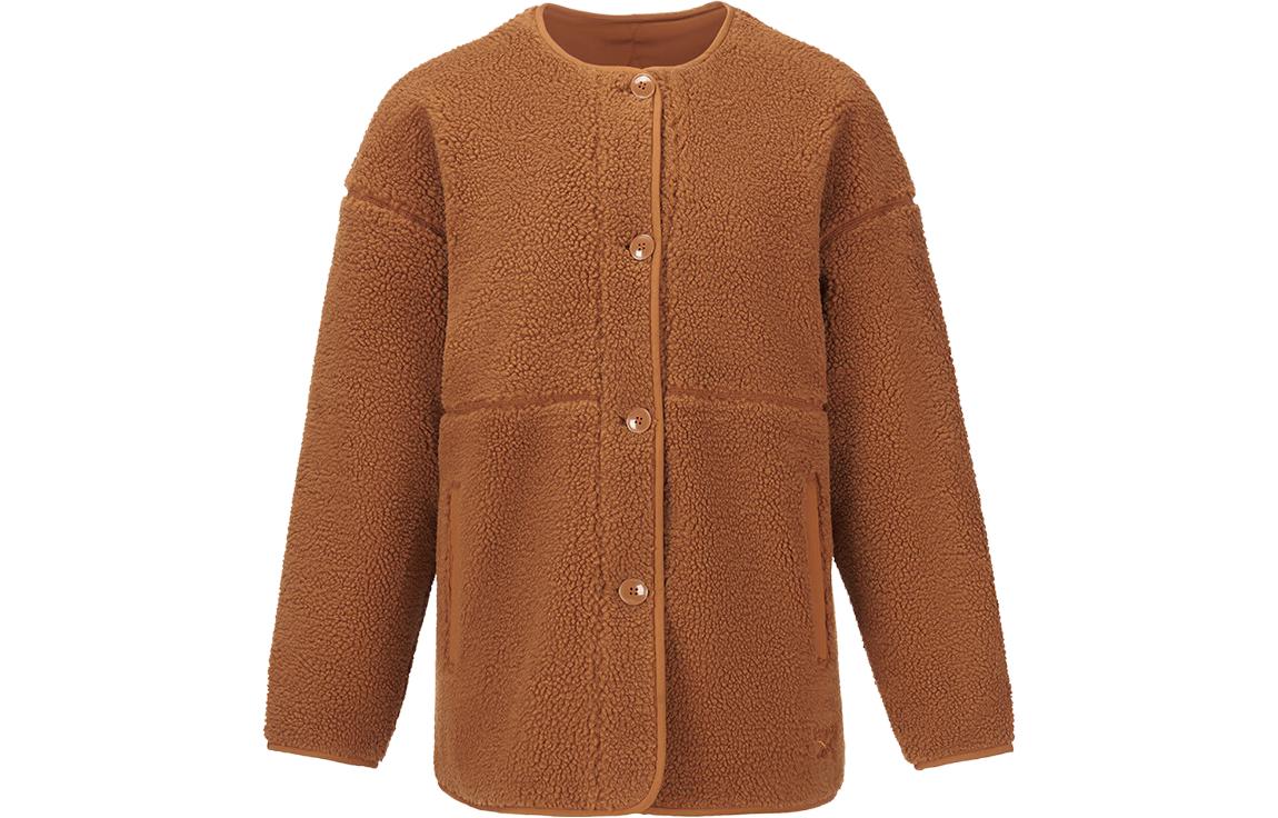 Reebok Unisex Brown Reversible Sherpa Fleece Jacket 22FCR107UGBR