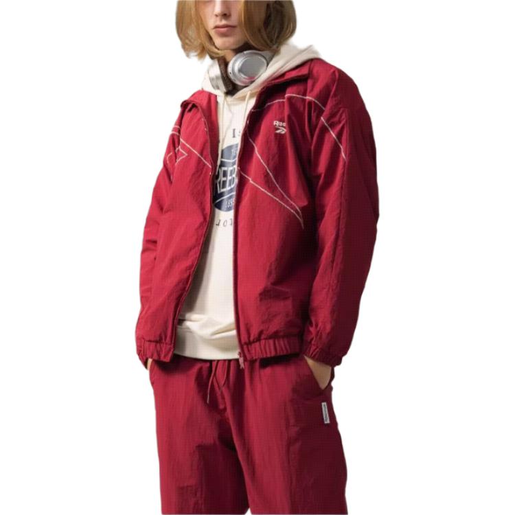 Shop Reebok 男女款休閒舒適外套 深紅色 24FRM103UGR2