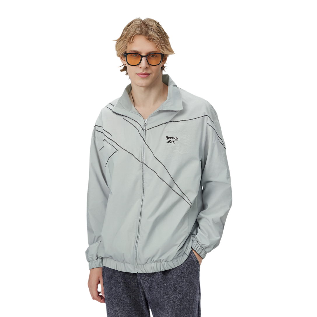 Shop 리복 유니섹스 캐주얼 편안한 자켓 라이트 그레이 색상 24FRM103UGG5